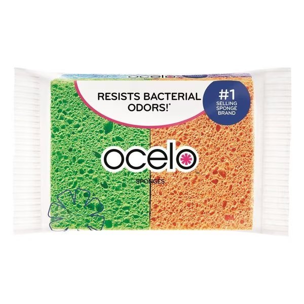 -Brite Ocelo Medium Duty Sponge For All Purpose 4 pk, Scotch, Mfr#: 7274-FD